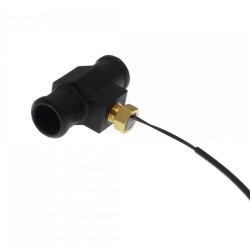 Ψηφιακό θερμόμετρο KOSO ψυγείου μοτοσυκλέτας/αυτοκινήτου με σύνδεσμο σωλήνων διαμέτρου 18mm κόκκινο