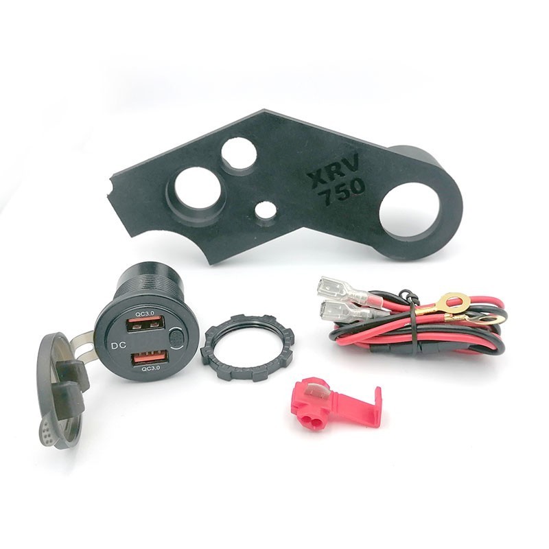 USB Charger With Mount For Honda XRV 750 Africa Twin 3D Print
