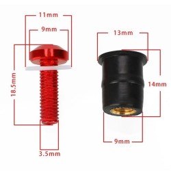 Windscreen Screws (10 pieces) With Long Rubber Nuts