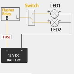 Flasher For Adjustable LED 12v