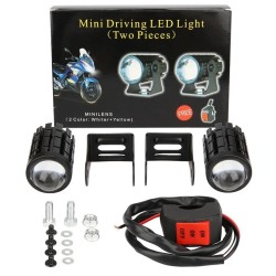 LED Motorcycle Spotlights Universal White & Yellow