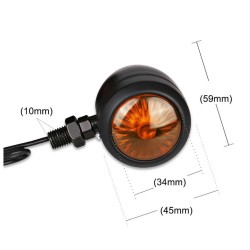 Φλάς Νίκελ Mini Για Custom Chopper Bobber Cafe Racer Ζευγάρι