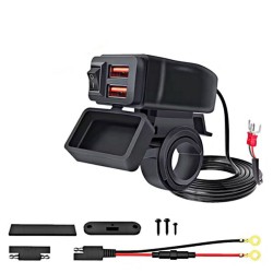 USB Charger Moto Dual With Quick Charge Base
