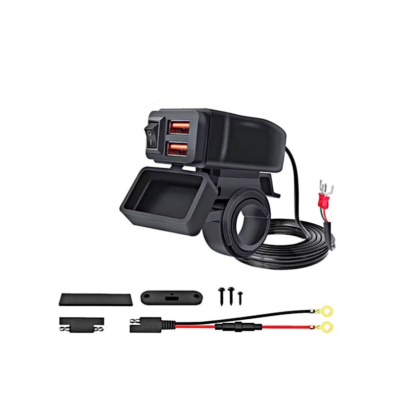 USB Charger Moto Dual With Quick Charge Base