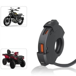 USB Motorcycle Charger Dual For Handlebar Quick Charge