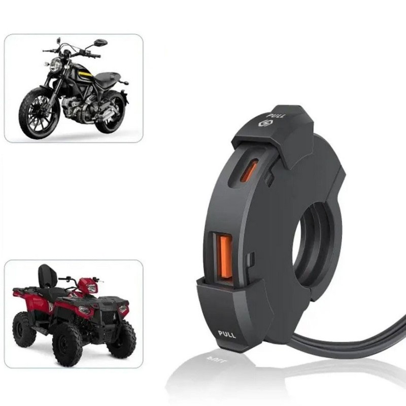 USB Motorcycle Charger Dual For Handlebar Quick Charge
