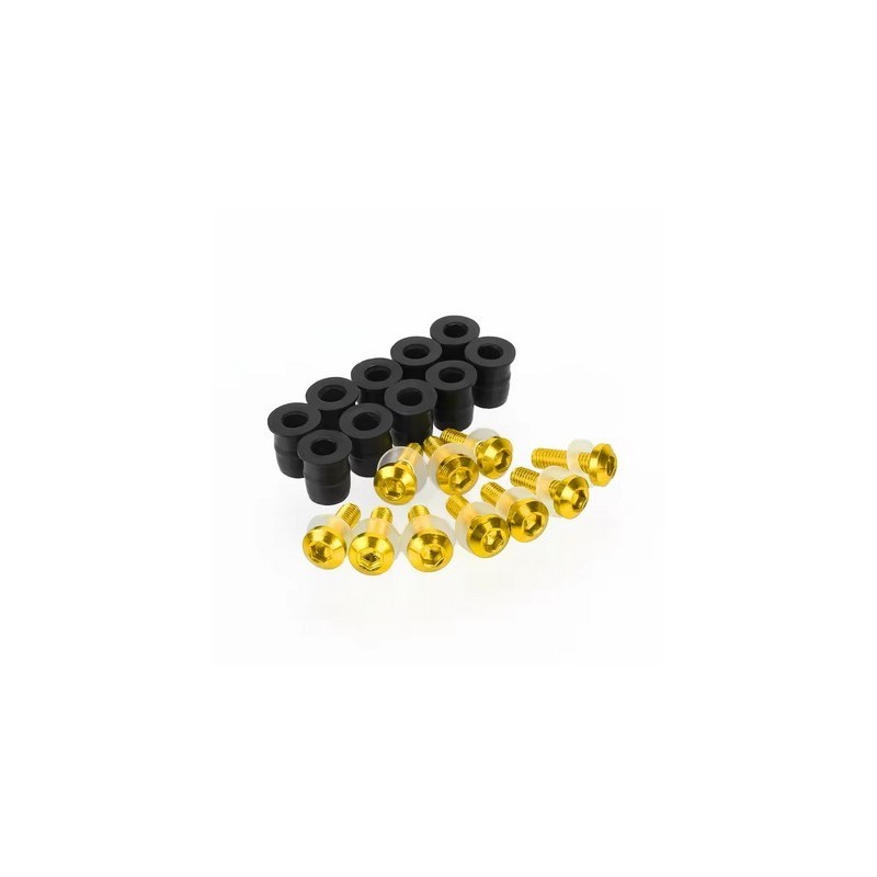 Windscreen Screws Gold (10 pieces) With Long Rubber Nuts
