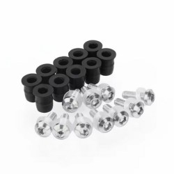 Windscreen Screws Gold (10 pieces) With Long Rubber Nuts