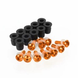 Windscreen Screws Orange (10 pieces) With Long Rubber Nut