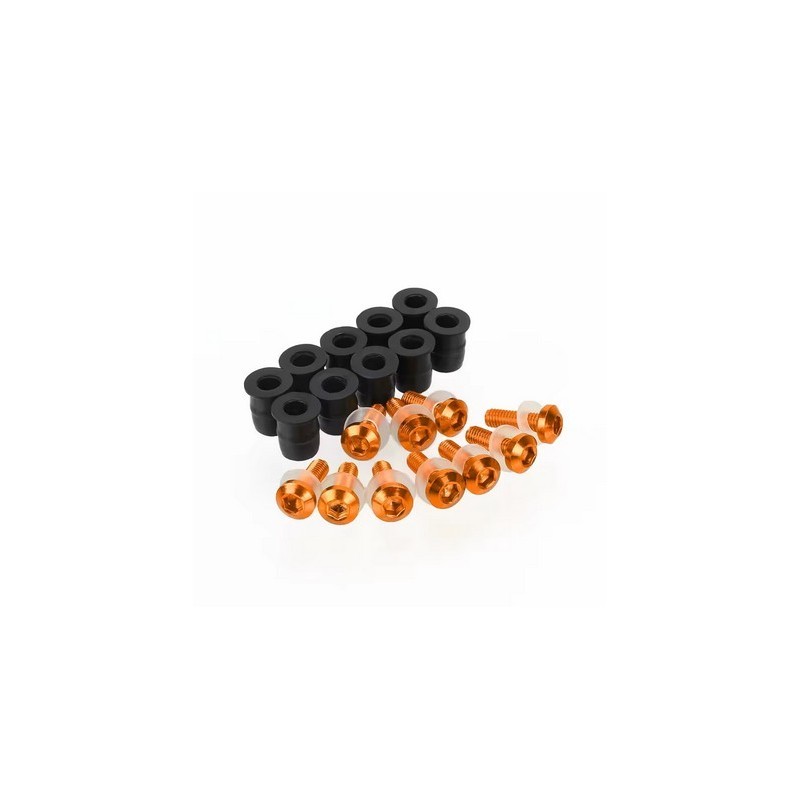Windscreen Screws Orange (10 pieces) With Long Rubber Nut