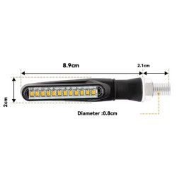 Φλας LED Universal Μακρυά Ελαστικά 2 Τεμάχια Για Custom