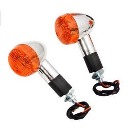 Φλάς Νίκελ Μεγάλα Για Custom Chopper Bobber Ζευγάρι