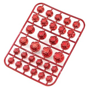 Διακοσμητικές Τάπες Για Βίδες - Σετ 30 Τεμάχια Κόκκινο