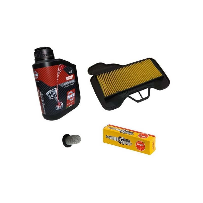 Κιτ Σέρβις Sym VF 125 – Λάδι 15W-50 - Φίλτρο Αέρος - Σίτα Λαδιού - Μπουζί NGK