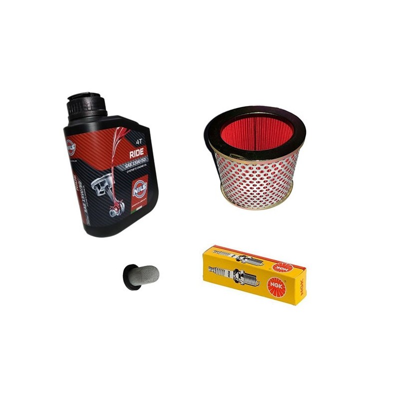 Κιτ Σέρβις Sym VF 185 – Λάδι 15W-50 - Φίλτρο Αέρος - Σίτα Λαδιού - Μπουζί NGK