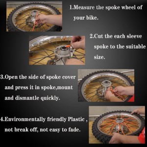 Καλύμματα Καλαμάκια Ακτινών Τροχού 72 τεμ - Πορτοκαλί