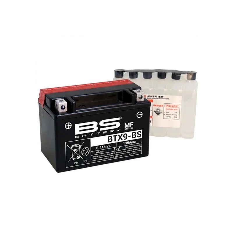 Μπαταρία BS BATTERY BTX9-BS - XT 600 -XTZ 660 - CB 400 SF - NX 650 DOMINATOR
