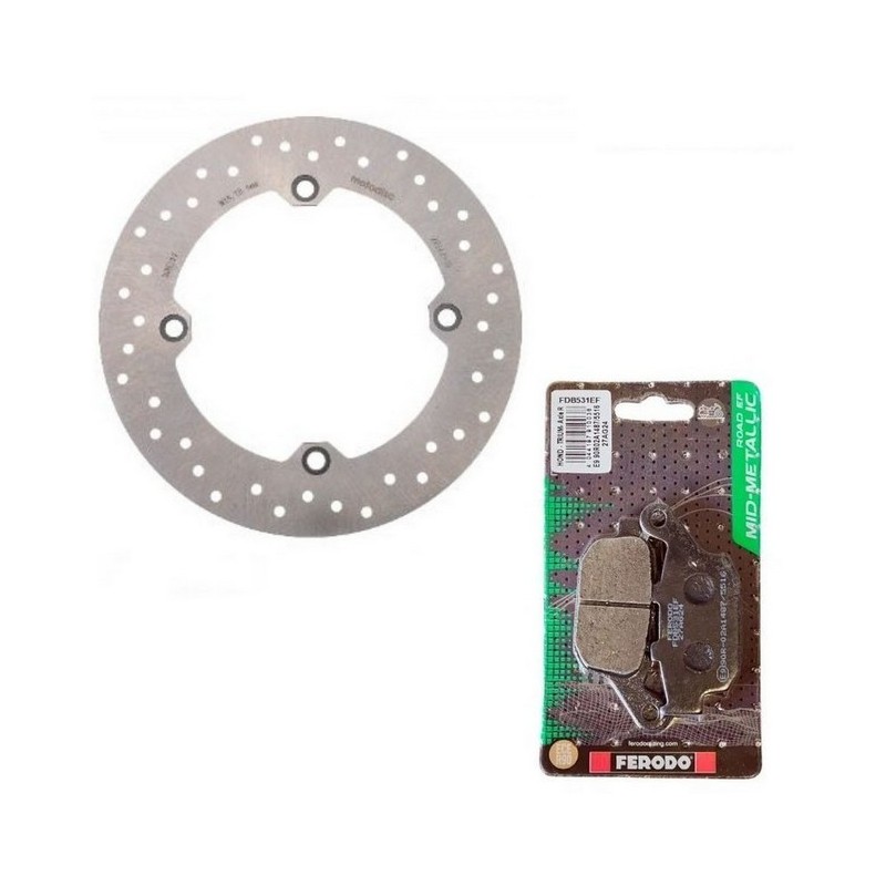 Rear Brake Disc Set and Pads For Honda XRV 750 Africa Twin 1990 - 2003