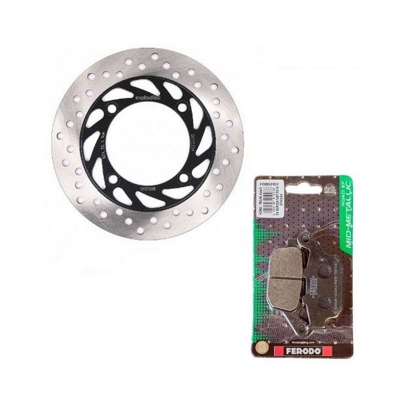 Rear Brake Disc Set and Pads for Honda Transalp XLV 600 -650