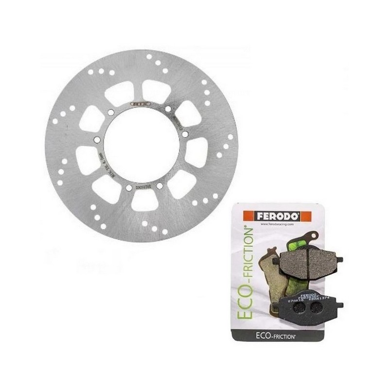 Rear Brake Disc Set and Pads for Yamaha XT 600E