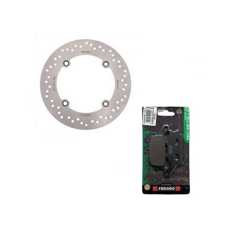 Rear Brake Disc Set and Pads for Suzuki V-Strom DL650 - 1000