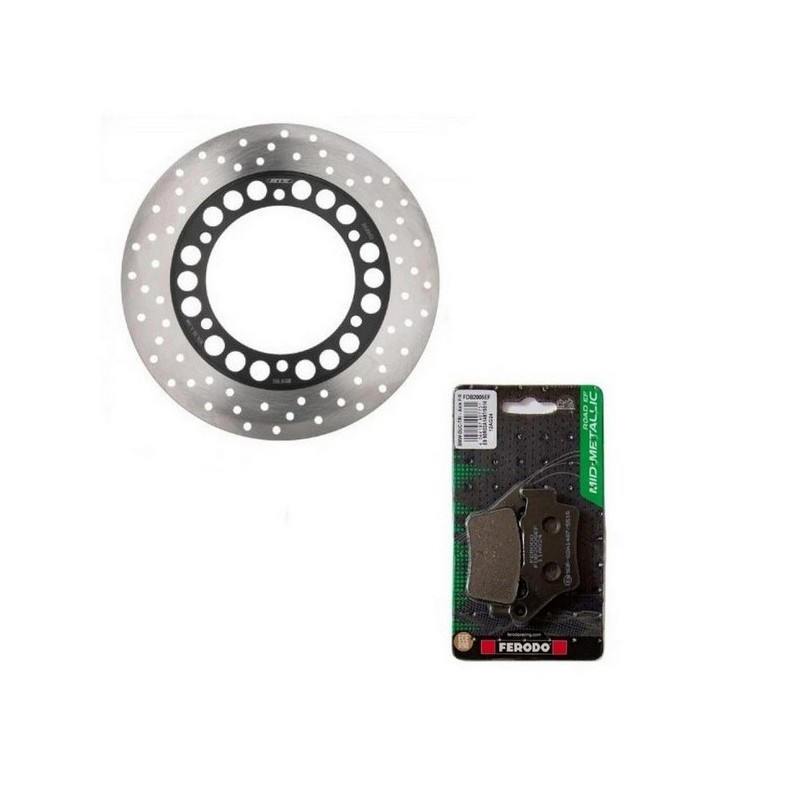 Rear Brake Disc Set and Pads for Yamaha XT 660