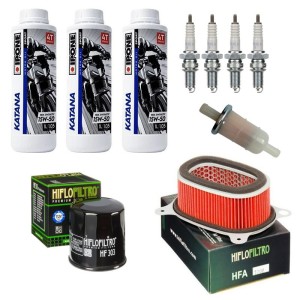 Κιτ Σέρβις Honda XRV 750 RD07 RD07A – Λάδι 15W-50 - Φίλτρο Αέρος - Φίλτρο Λαδιού - Φίλτρο Βενζίνης - Μπουζί