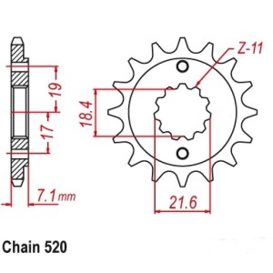 Γρανάζι Εμπρός 13 Δόντια Για Honda AX-1 ΝΧ 250 - SFR Taiwan