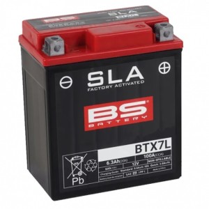 Battery BS BATTERY BTX7L SLA Honda SH 125 150 NX250 AX-1 CBF 600 - Suzuki DR 125 200 - Kawasaki KLX 250