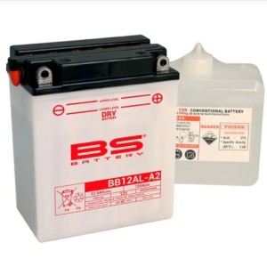 Battery BS BATTERY BB12AL-A2 BMW F650 Funduro GS ST - Aprilia Pegaso 650 Scarabeo 150 500 - Yamaha XT 600Z Tenere